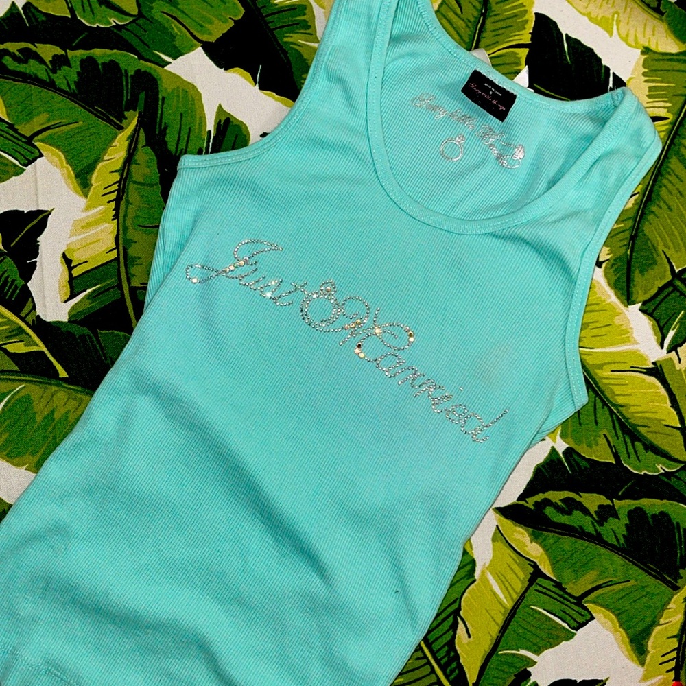 Sexy Little things by VS, blinged “Just Married” tank top